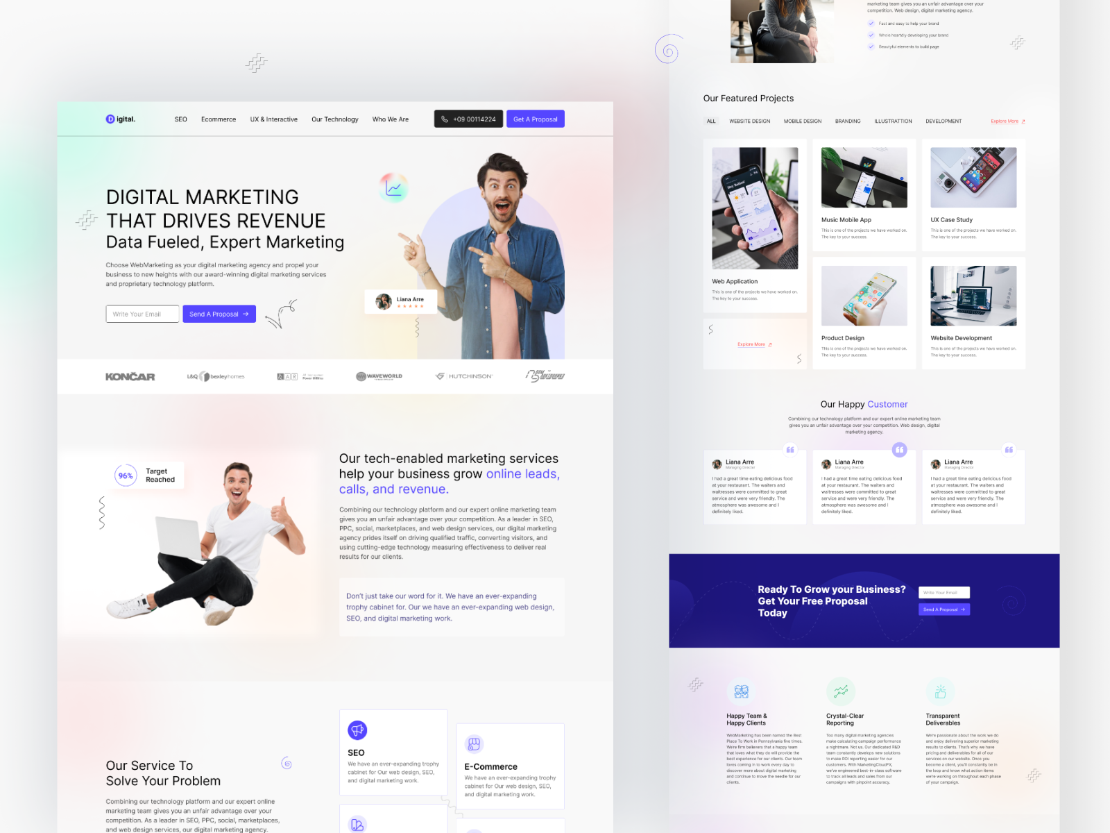 Digital Marketing Agency Landing Page Ui Ux Template By Md Ferdous 