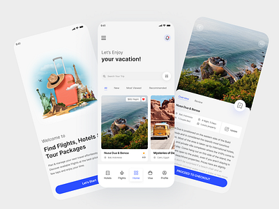 Traveling Mobile App UI UX Template