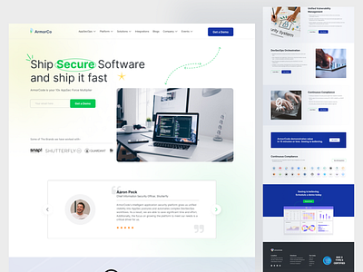 Software security Landing page redesign