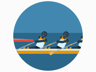 rowing character animation character design loop motion graphic rowing sports