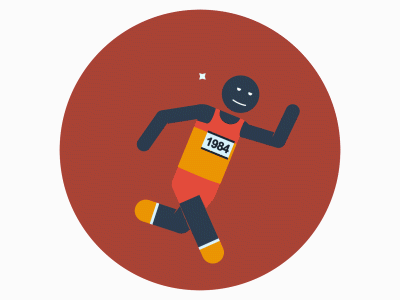athletics at the summer olympics character animation character design illustration loop motion graphic olympic games running man
