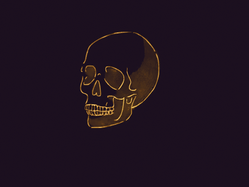 melted skull 2d character after effect design dribbble graphics liquid animation liquidmotion loop motion graphic skull skull art