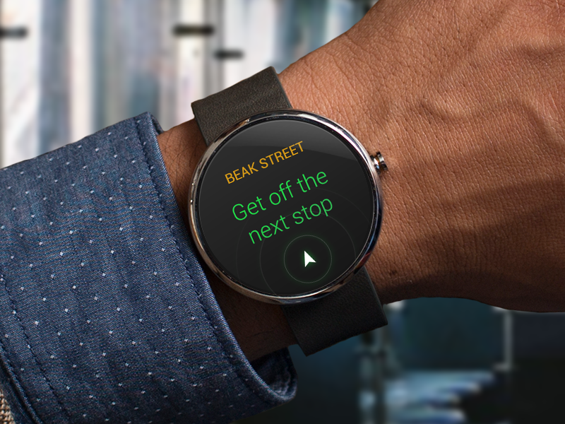 Android wear 'Next Stop' reminder by Saffad Khan on Dribbble