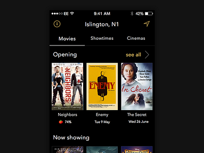 Sequel - Movie Showtimes app app ios iphone movie movies poster sequel showtimes