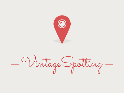 Vintage Spotting logotype lens logo logotype pin vintage
