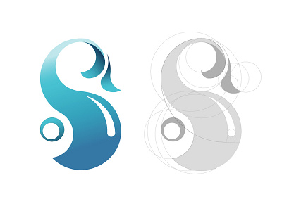 Whale+S Logo branding design icon letter lettering logo minimal s simple symbol vector whale