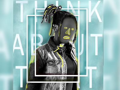 Think About That design gimp graphic illustration portrait poster profile youtube youtube channel
