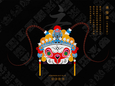 JIANG JIANG CAI-101 china chinese culture chinese opera faces design illustration theatrical mask traditional opera