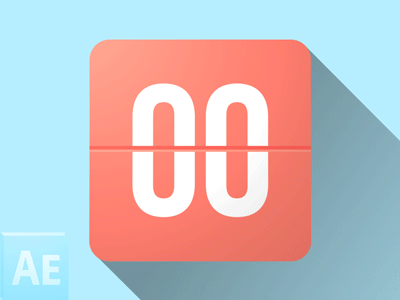 Counter Gif - Ae Freebie adobe ae after animation countdown counter effects flat freebie illustration motion project