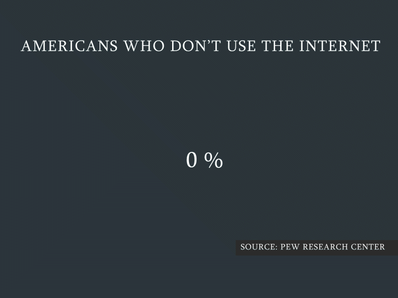 americans who don't use inernet 2d animation ae data visulization gif motion graphics pie chart