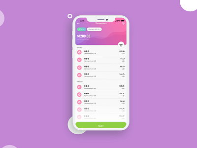 Budget app app design ui