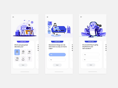 personality questions app adobe illustration app ui