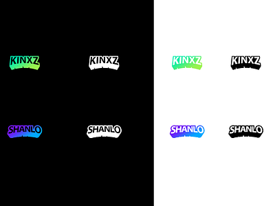 Logos for Twitch.tv channels branding design illustrator logo logodesign logotype typography vector