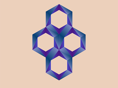 Hexagonal Pattern Design adobe branding creative flat graphic graphic design icon illustration logo design vector