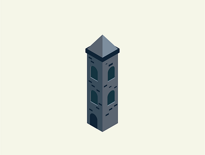 Isometric Tower Rook adobe creative design flat graphic graphic design icon illustration illustrator vector
