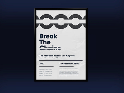 Break the Chains Poster adobe designer graphic graphic design illustration illustrator photoshop poster poster design posters ui ux