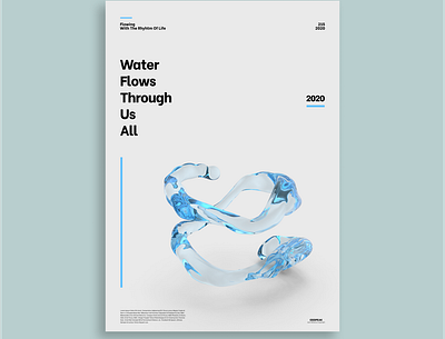 Water Flows Poster adobe creative design graphic graphic design illustration illustrator poster poster a day poster art poster collection poster design posters typography water