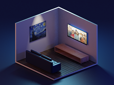 Living room blender blender illustration room