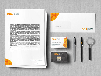 OGA - Logo and branding design branding design graphic design logo design stationery design stationery mockup