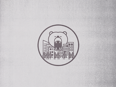 Wild City Icon bear city design icon illustration