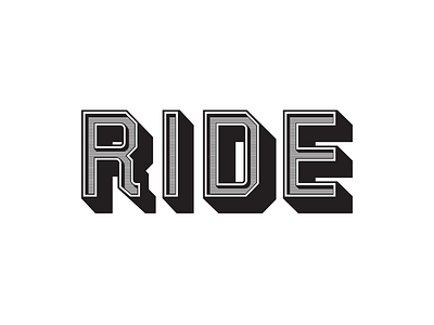 Ride artcrank design letters typography