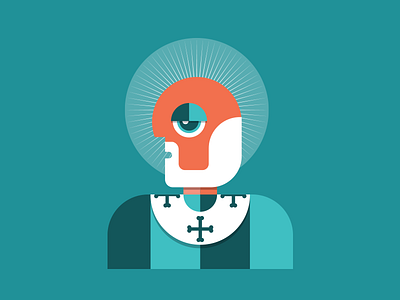 Priest art design icon illustration priest