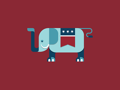 Elephant design elephant illustration mural party politics republican