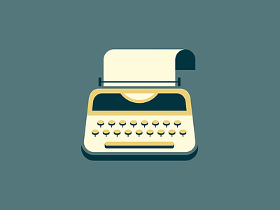 Typewriter design illustration journalism press typewriter