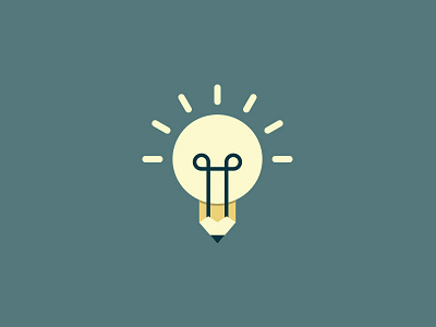 Making Ideas Happen design icon illustration lightbulb pencil