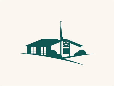Church Silhouette Logo branding building illustration church church branding church logo icon logo religious