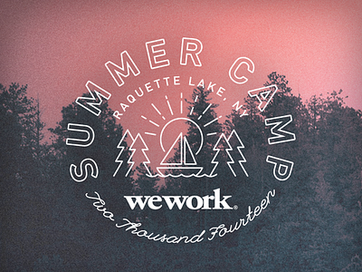 Summer Camp Lock Up 1 camp design logo summer camp typography wework