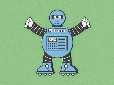 Robot design illustration robot wework