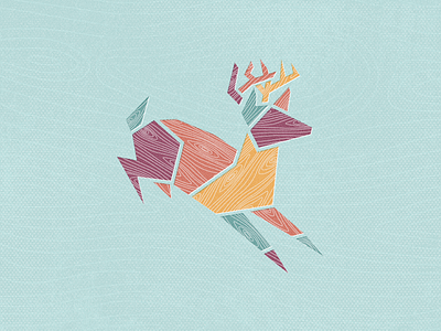 Deer deer illustration wood