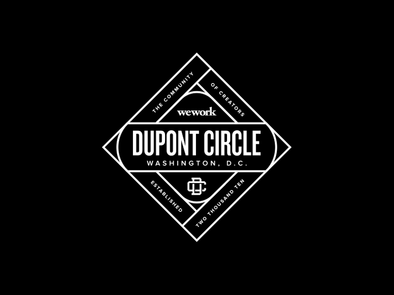 Dupont Circle WeWork badge dc design typography washington dc wework