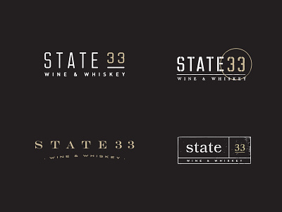 State33 branding logo oregon typography whiskey wine