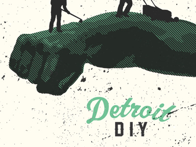 Detroit DIY Poster - Detail design detroit diy french paper illustration screen print silk screen