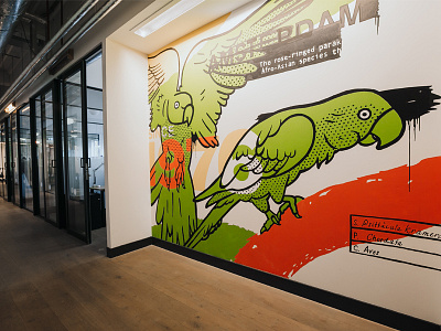 Amsterdam Parakeet Mural