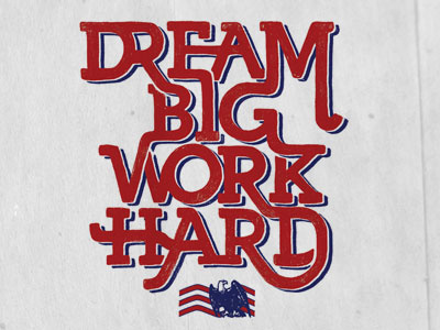 Dream Big America america design eagle illustration letters type typography