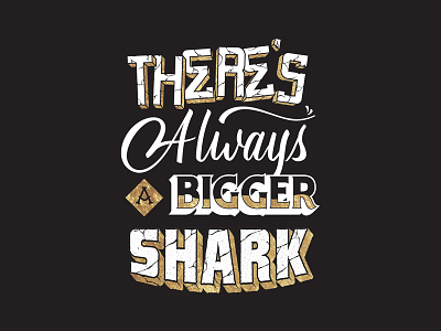 Bigger Shark Lettering lettering shark typography