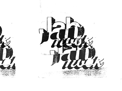Jab Hook collage mural typography