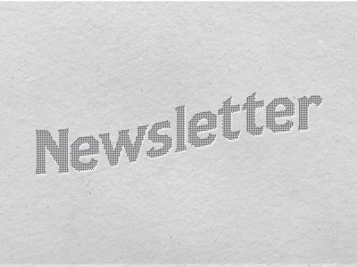 Newsletter design halftone lettering news newsletter newspaper type typography