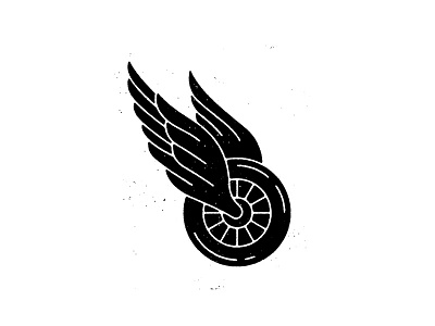Winged Wheel detroit icon illustration logo tire wheel wing
