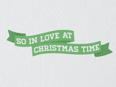 Christmas Love banner christmas design illustration ribbon type typography