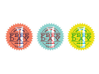 Free Day Sticker design sticker typography wework