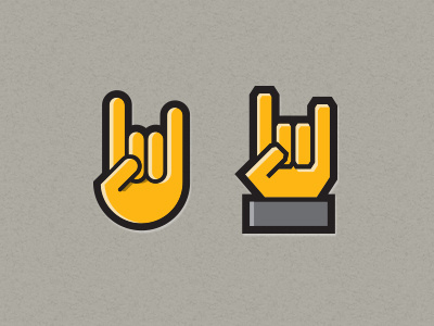 Rock On Icons WIP app design hand icons illustration rock rock on social ui web