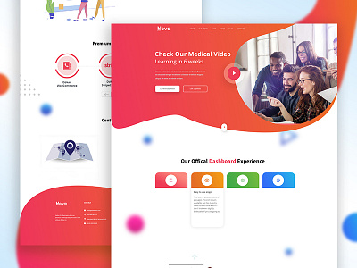 Nova Landing Page design gif illustration logo typography ui ux vector