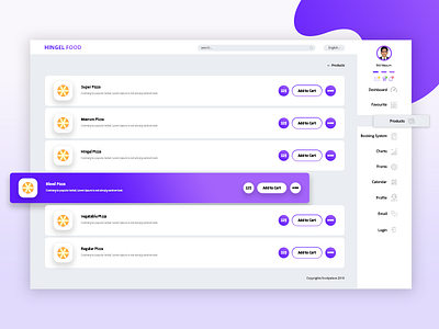 Food Product Dashboard