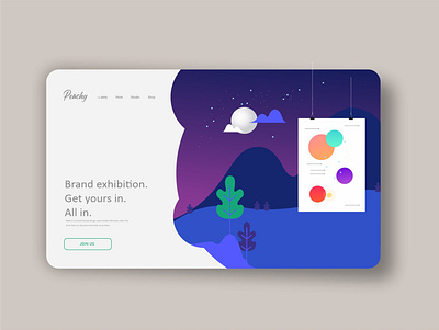 Peachy landing page app design flat graphic design illustration illustration design ui ux design ux vector web