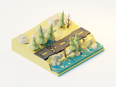 Polygon Runway: 3D Scene - Episode 2, Forest Road