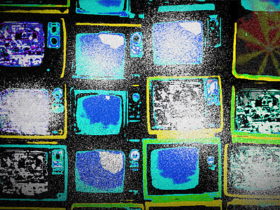 TVs on Display abstract abstract art scifi scifi art surreal television tv